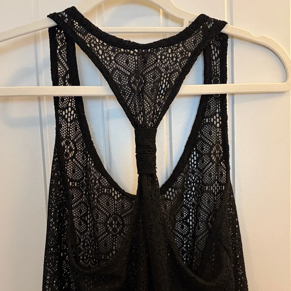 OP Black Lace Swim Coverup (S) - Picture 5 of 7